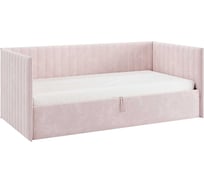 Кровать с подъемным механизмом Твикс Софа 90x200 см, нежно-розовый, велюр 170618.2172