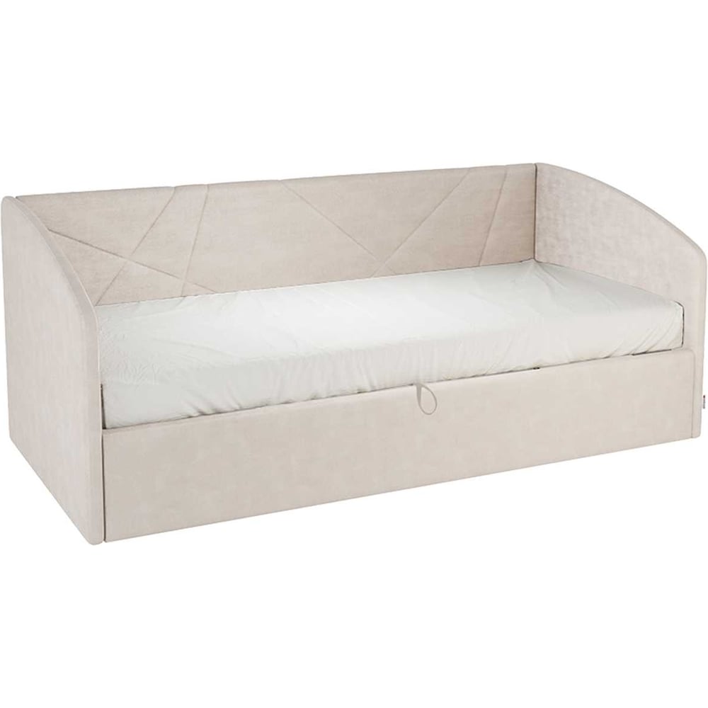 Кровать с подъемным механизмом Квест Софа 90x200 см, крем, велюр KM.S ...