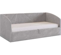 Кровать с подъемным механизмом Квест Софа 90x200 см, оникс, велюр KM.S-17.2762