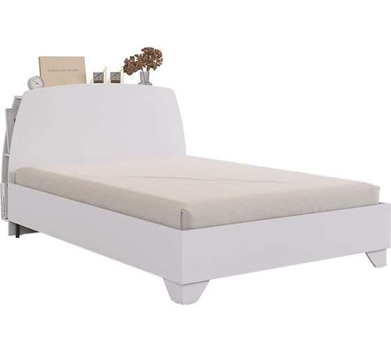 Кровать с основанием Виктория-1 140x200 см, белое дерево SPV-1.04.2552