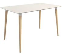 Обеденный стол Сканди 1 белый/светлый лак KM-0213.1903