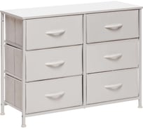 Комод Leset Линкс 6 ящиков, экокожа, каркас белый, ящики белые 246139FADF9
