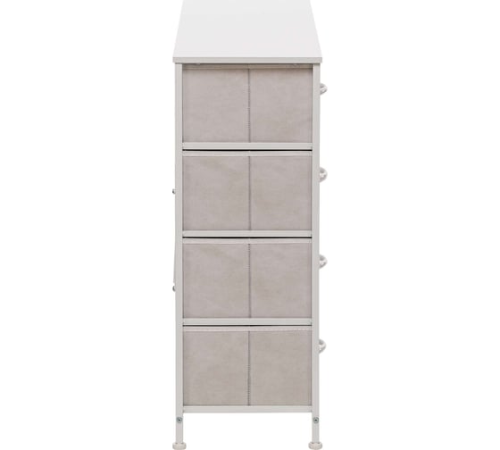 Комод Leset Линкс 8 ящиков, экокожа, каркас белый, ящики белые 246139FAE00