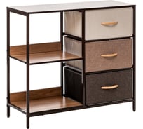 Комод Leset Локи 3 ящика с полкой, коричневый, бежевый 246139F74DB