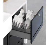 Сетка для посуды MAKMART в нижнюю базу 600, вкладная в ящик, отделка орион серый SK.01.600.7016