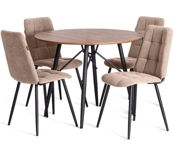 Стул обеденный Asti флок, 47x54x86, бежевый, 7 Tetchair 24294