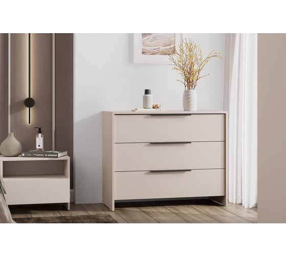 Комод Арника 3 ящика Камелия, Меланж 00-00164686