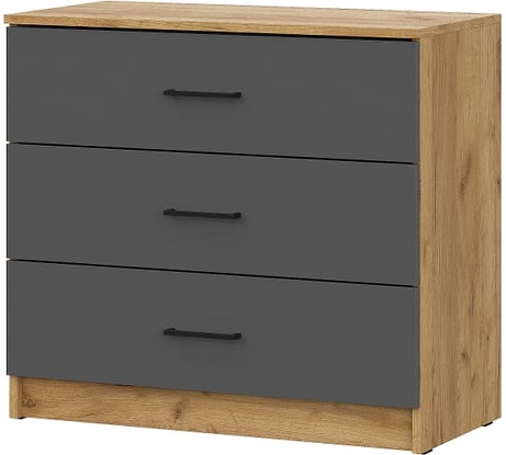 Комод Арника Вена КМ 101, дуб золотой, графит серый 00-00164539