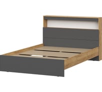 Кровать Арника с проложками 140x200, Вена КР 102, дуб золотой, графит серый Н548418496