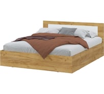 Кровать Арника с основанием Лайт Дольче 160x200 дуб Золотой/белый Н7161594