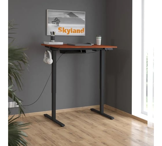 Стол письменный SKYLAND AT-001 дуб темный/черный 1000x600x730/1210 XTEN-UP 00-07161636