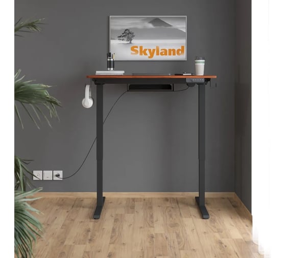 Стол письменный SKYLAND AT-001 дуб темный/черный 1000x600x730/1210 XTEN-UP 00-07161636
