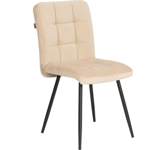 Стул обеденный Tetchair Medeo велюр, 47x56x89, молочный/черный, Porsche 2 21848