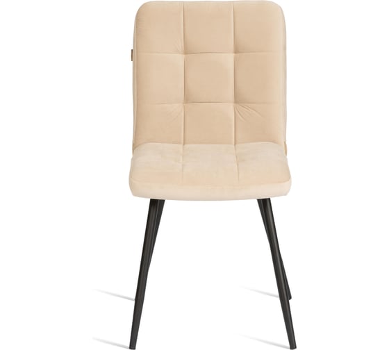 Стул обеденный Tetchair Medeo велюр, 47x56x89, молочный/черный, Porsche 2 21848