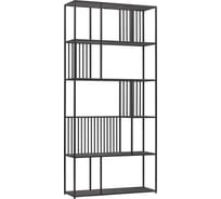 Стеллаж GreenWeen SOHO, черный каркас, полки керамика цвет антрацит, 1920x900x300 GW-ST-SOHO-B-KA