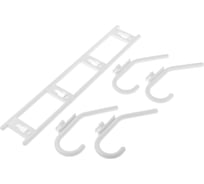 Четырехкрючковая вешалка ТУНДРА снежно-белая, пластмасса 5299394