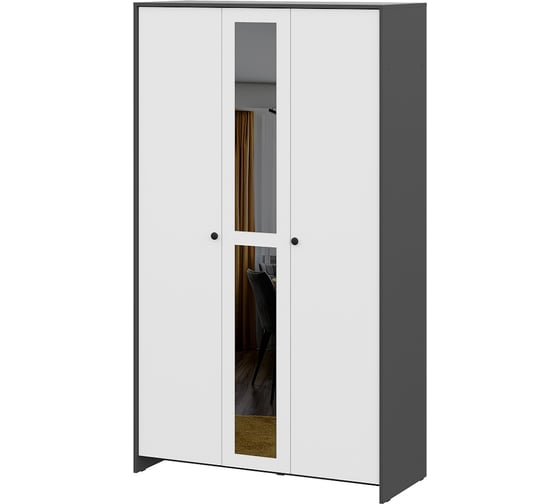 Шкаф трехстворчатый Арника Дольче, Графит/Белый 00-00164700