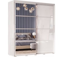 Шкаф-купе Арника с зеркалом Крафт-6, ясень белый 00-00023280