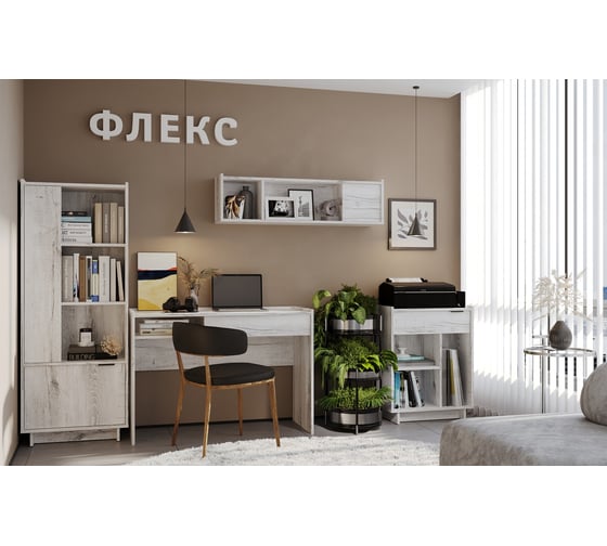Полка навесная Арника Флекс 10 Дуб Шавиниган 00-00164003