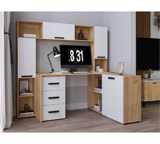 Тумба Арника Квартет-13, дуб крафт/белый 00-00162638