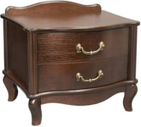 Тумбочка прикроватная WISSAR Джульетта 2 ящика, орех 3434