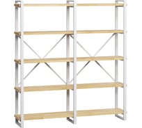 Стеллаж Loftyhome Лондейл 160.1 натуральный с белым каркасом 1142295