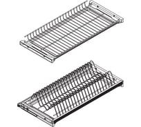 Сушка MAKMART VIVA 2-уровневая, в базу 800/16, с рамкой, поддон 1 шт. (пластик), отделка сталь нержавеющая DRB.21F/80SST