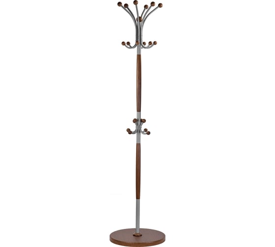 Напольная вешалка Мебелик Д 1 металлик/средне-коричневый 715