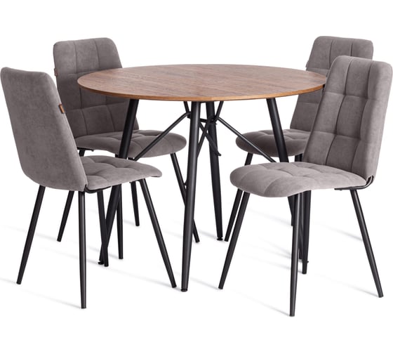 Стул обеденный Tetchair Asti флок, 47x54x86, серый, 29 24293