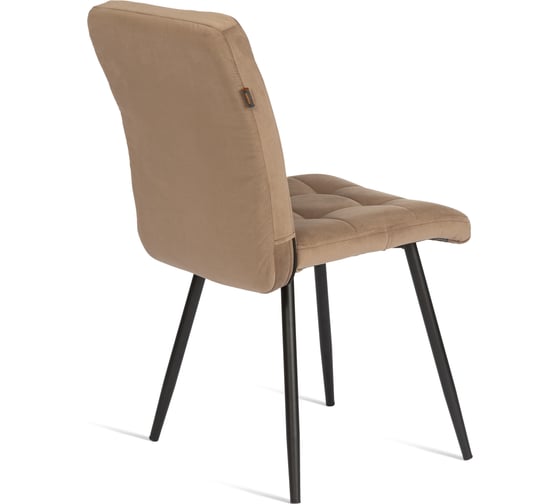 Стул обеденный Tetchair Medeo велюр, 47x56x89, бежевый/черный, (Porsche 5) 21849