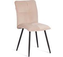 Стул обеденный Tetchair Sweet велюр, 46x55x88, молочный/черный, (Porsche 2) 21843