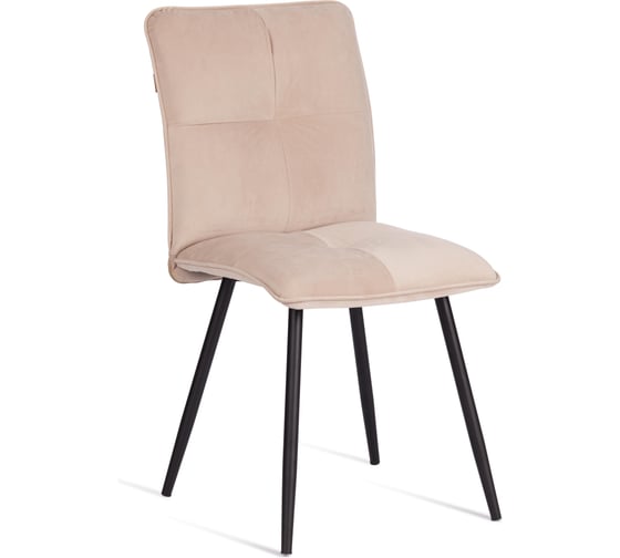Стул обеденный Tetchair Sweet велюр, 46x55x88, молочный/черный, (Porsche 2) 21843