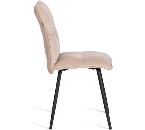 Стул обеденный Tetchair Sweet велюр, 46x55x88, молочный/черный, (Porsche 2) 21843