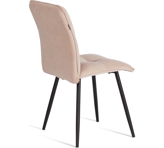 Стул обеденный Tetchair Sweet велюр, 46x55x88, молочный/черный, (Porsche 2) 21843