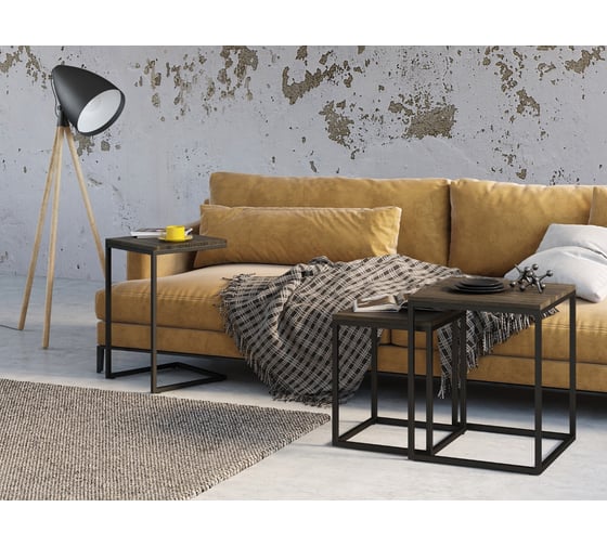 Приставной стол Loftyhome Бервин коричневый 0294168