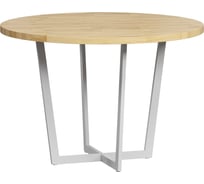 Обеденный стол Loftyhome Лондейл 4 натуральный с белым основанием 0454373