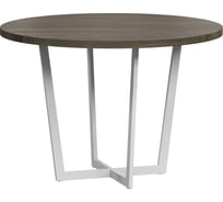 Обеденный стол Loftyhome Лондейл 4 серый с белым основанием 0938966