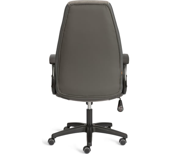 Кресло Tetchair INTER (24) кож/зам/флок/ткань, серый/металлик, C-36/29/TW-12 24616