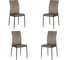 Комплект стульев Tetchair 4 шт. CAPRI (mod. BC565-DC) металл, флок, 43x53x92 см, Dark grey (темно-серый) HLR24 / черный 21261 1