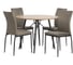 Комплект стульев Tetchair 4 шт. CAPRI (mod. BC565-DC) металл, флок, 43x53x92 см, Dark grey (темно-серый) HLR24 / черный 21261 3
