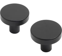 Мебельная ручка-кнопка StahlBuro AP2401 2 шт., BL матовый черный 16791