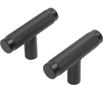 Мебельная ручка-кнопка StahlBuro AP2308 2 шт., BL матовый черный 16763