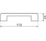 Ручка-скоба мебельная StahlBuro A300-96 2 шт, BL матовый черный 16661 6