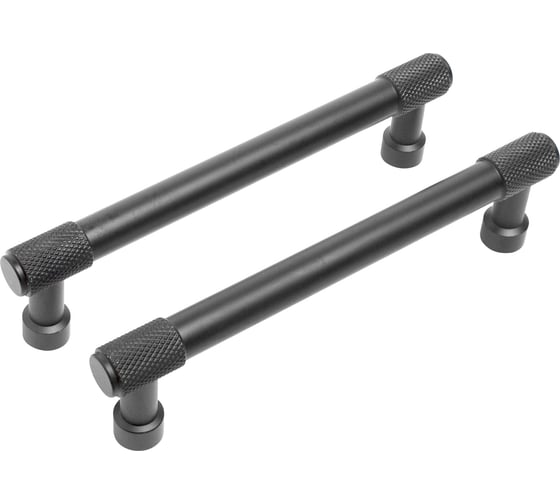 Ручка-скоба мебельная StahlBuro AP2307-128 2 шт, BL матовый черный 16727