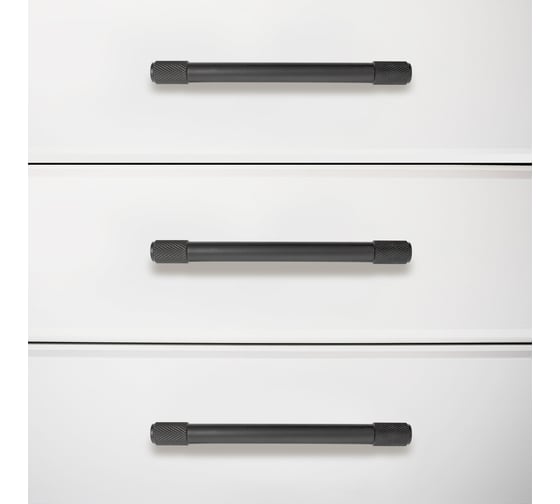 Ручка-скоба мебельная StahlBuro AP2307-128 2 шт, BL матовый черный 16727