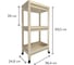 Этажерка HOMSU Vanilla 3 яруса на съемных колесиках HOM-1138 5