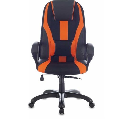 Компьютерное кресло BRABIX PREMIUM Rapid GM-102, 120 кг, экокожа/ткань, черное/оранж 532420