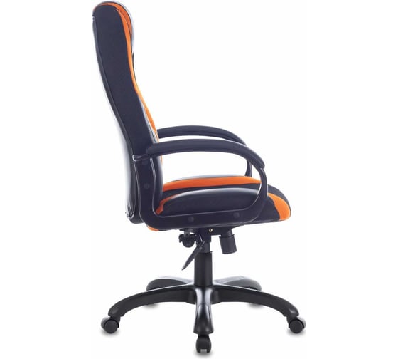 Компьютерное кресло BRABIX PREMIUM Rapid GM-102, 120 кг, экокожа/ткань, черное/оранж 532420