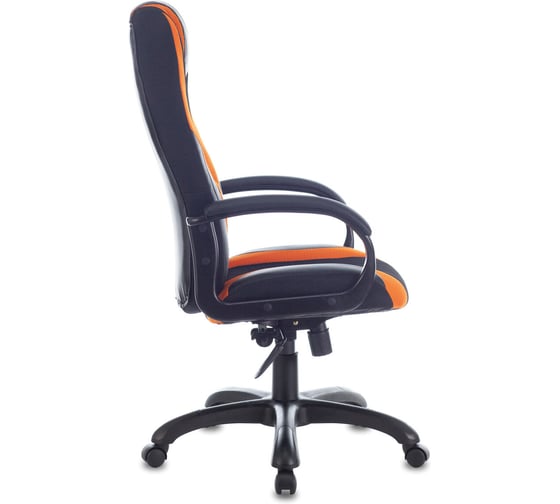 Компьютерное кресло BRABIX PREMIUM Rapid GM-102, 120 кг, экокожа/ткань, черное/оранж 532420