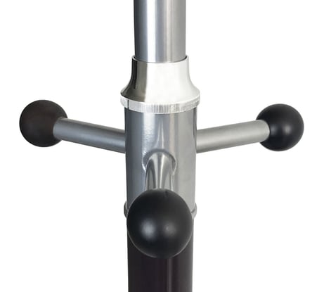 Вешалка-стойка на мраморном диске BRABIX CR-848 металл, 4+3 крючка, цвет коричневый 606435